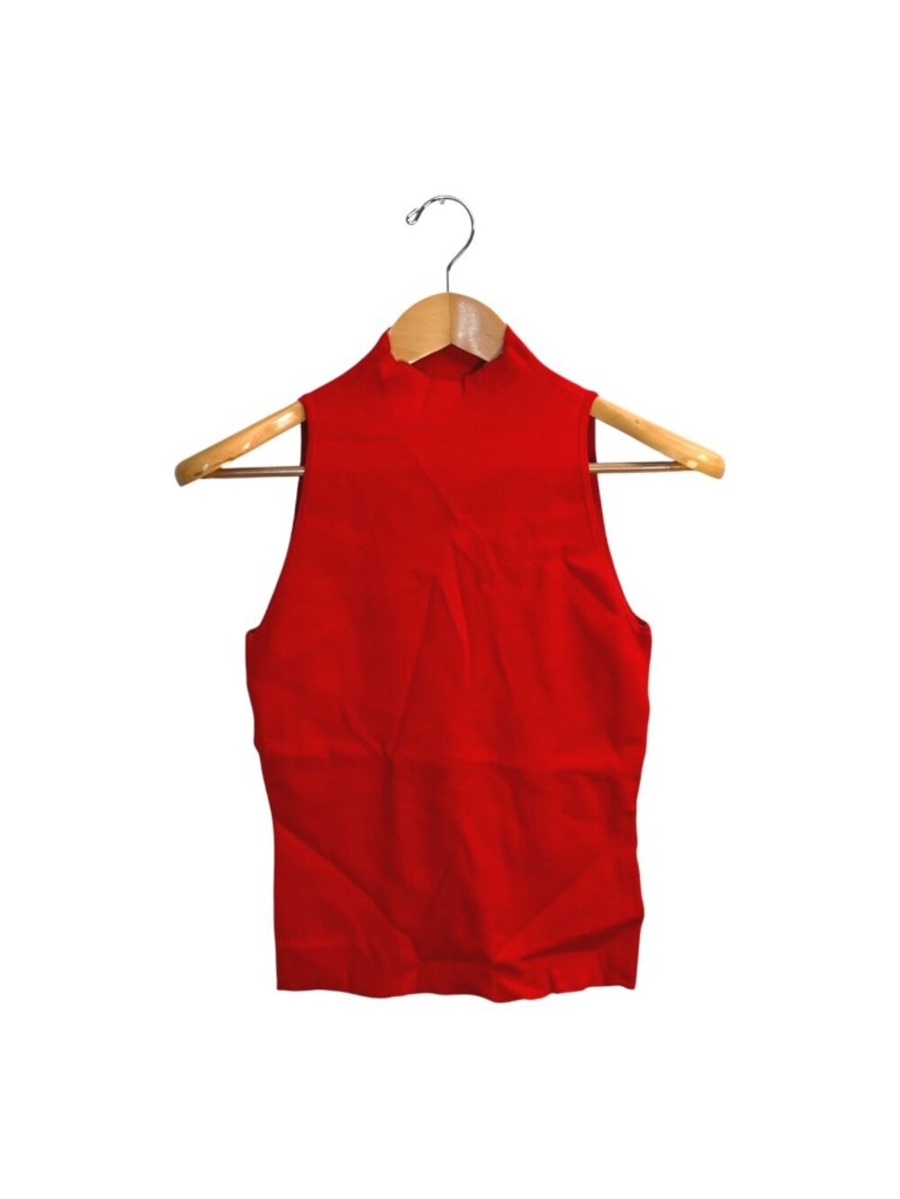 Milly Mock Neck Knit Sleeveless Top S Stretch Sweater Shell Minimalist Corpcore